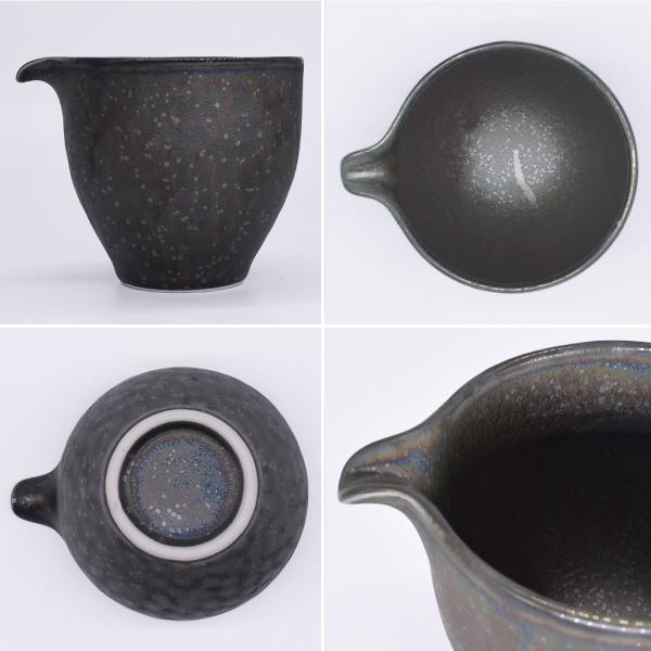 食器 セット おしゃれ ギフト 酒器＆ぐい呑みセット 黒陶粉引片口酒器