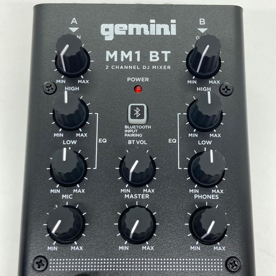 アウトレット》gemini ジェミナイ 2CH ポータブル DJミキサー MM1BT