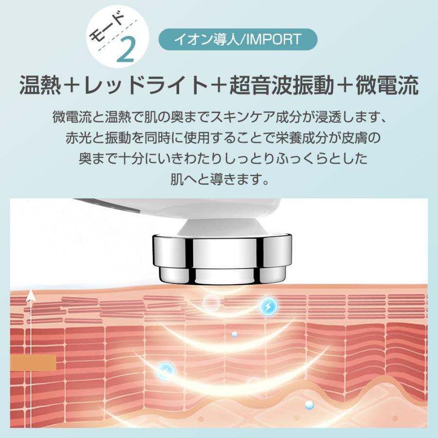 Hokonui 【限定1000円クーポン】美顔器 EMS超音波美顔器 温熱ケア