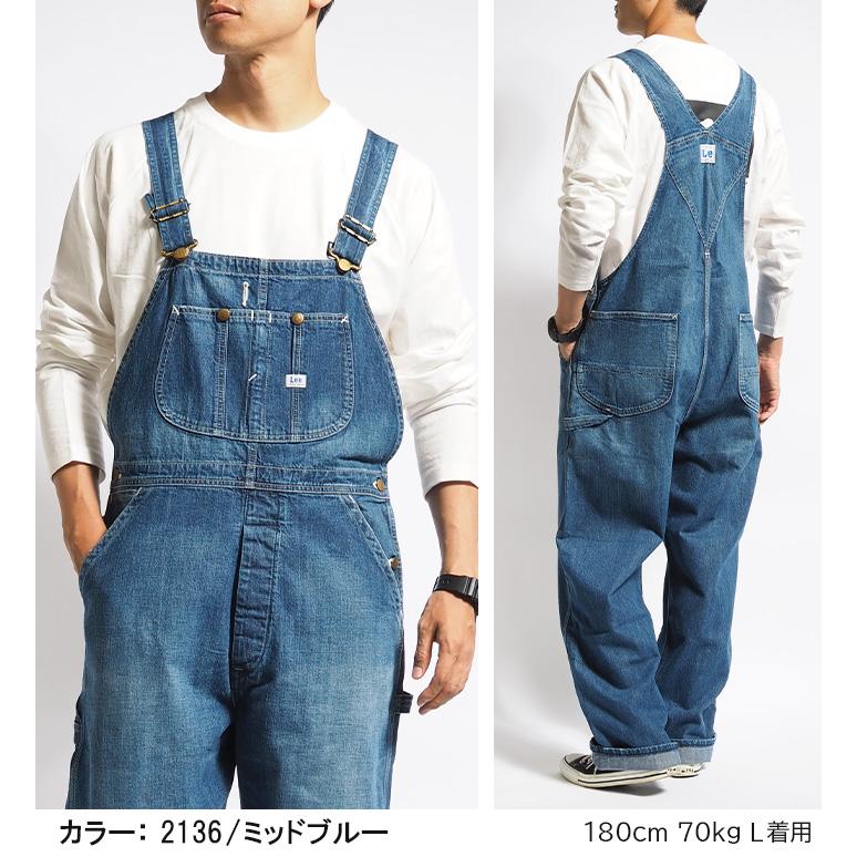 Lee（リー） オーバーオール デニム ヒッコリー ワイド ルーズ ユニ