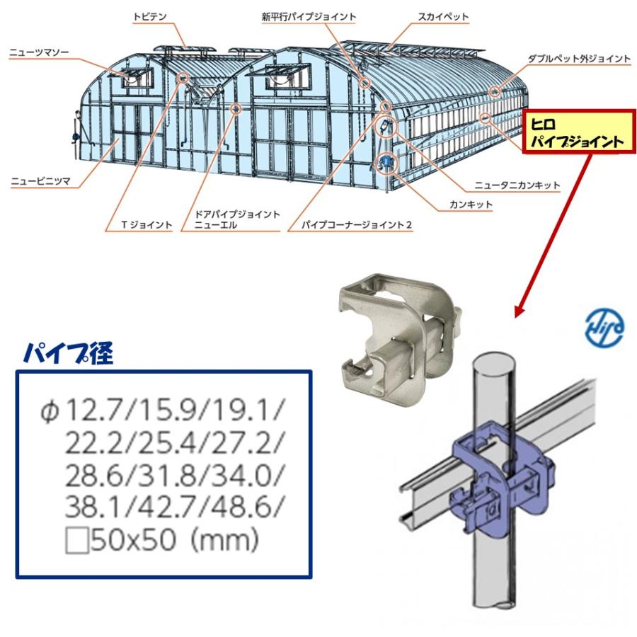 ヒロパイプジョイント32 31.8mm 東都興業 農業用 ビニールハウス用