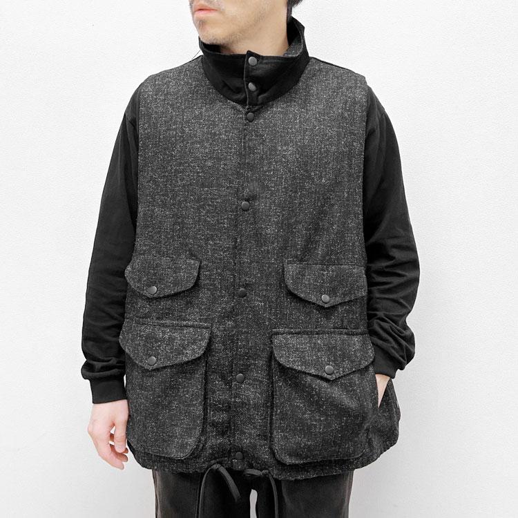 s20】【ポートレイト/PORTRAITE】Over Vest #Charcoal Tweed[005-EQ