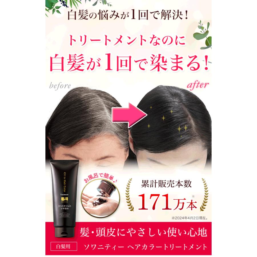 ソワニティー 白髪染め ヘアカラートリートメント 送料無料 ソワニティ
