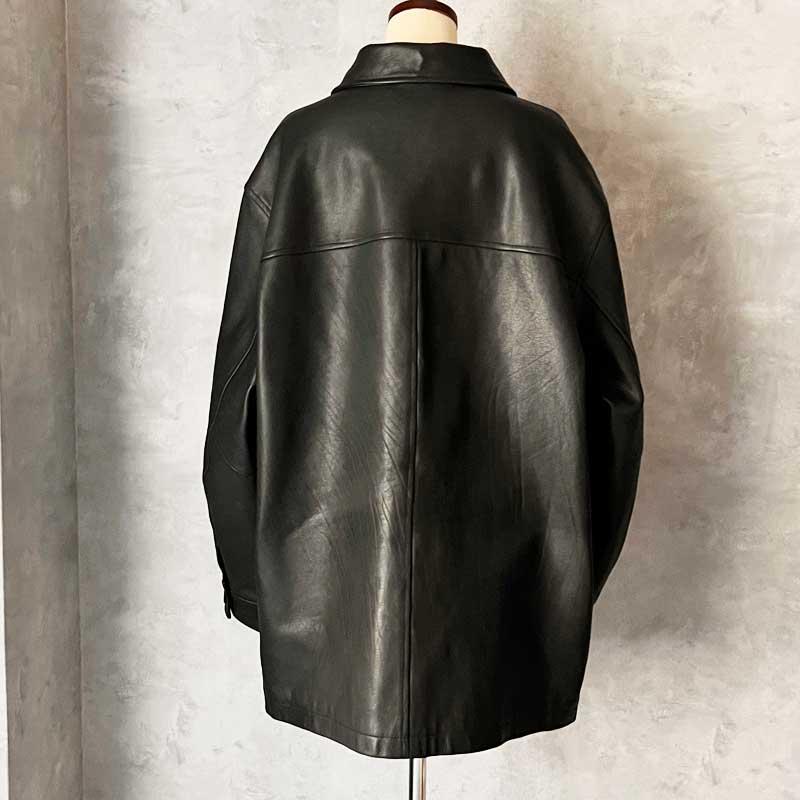 GAP（ギャップ） 90'S GAP Leather Car Coat BLACK/XL 90年代 レザー