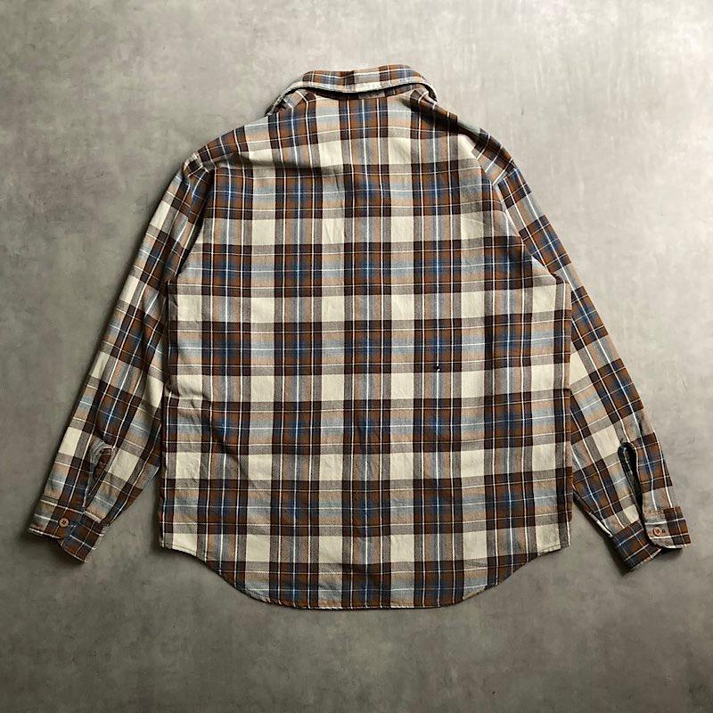 70's BIGMAC Check Nel Shirt BROWN×WHITE/XL 70年代 ビッグマック