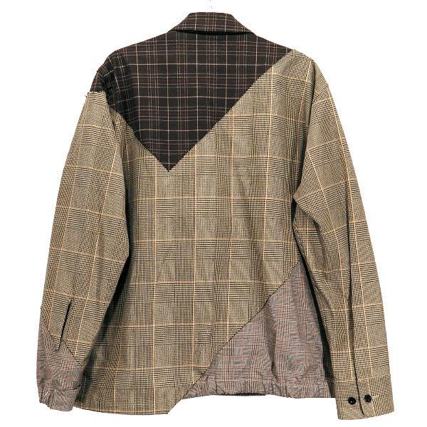 sacai MEN'S sacai CHECKED PANELLED JACKET 21-02481M サカイ