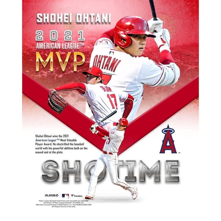 大谷翔平2021年MVP獲得記念 公式 ポスター : ネットプラザ - 通販
