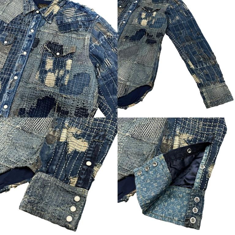 KAPITAL 【men661Y】 タグ付未使用 22SS KOUNTRY BOROウエスタンシャツ