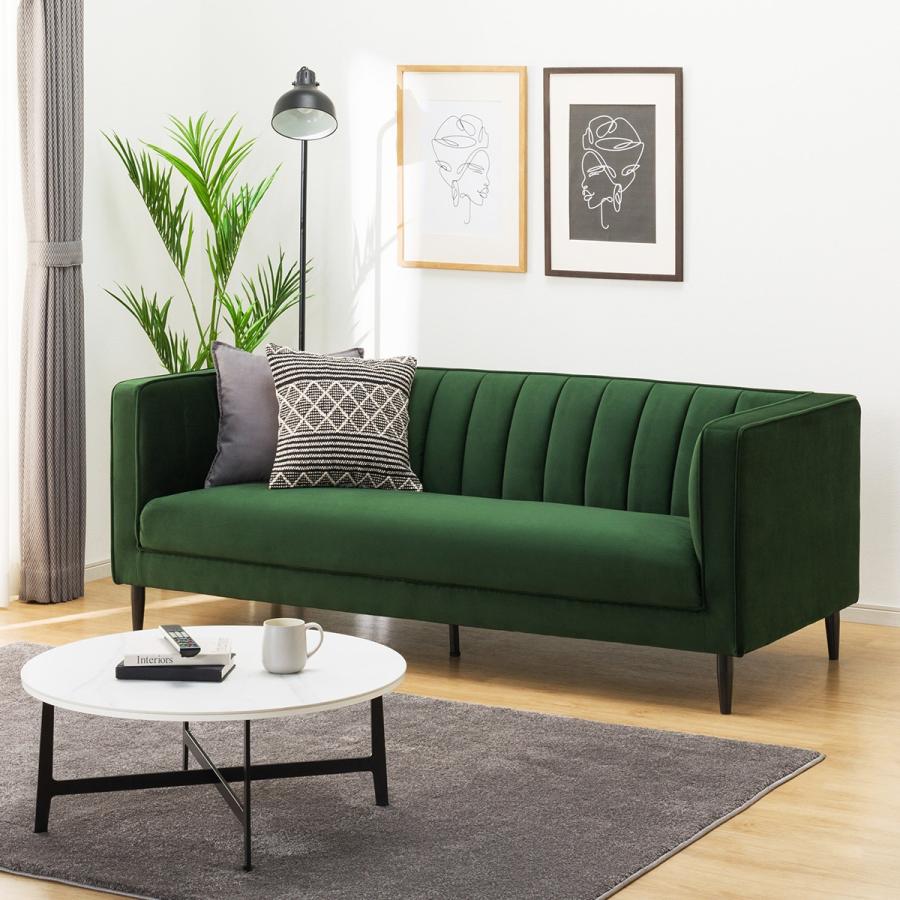 ニトリ（NITORI） ソファー ソファ 3人掛け 布張りソファ(KF01 DGR