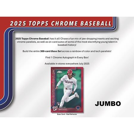 MLB 2025 TOPPS CHROME JUMBO BOX（送料無料） : トレカショップ二木