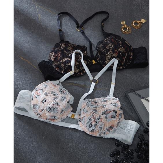 ニッセン（nissen） ブラジャー MTF レオパード レース トランス