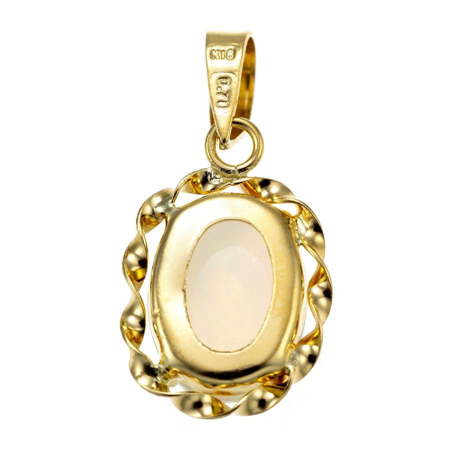 18金 ネックレス ペンダント トップ レディース オパール 天然石 K18