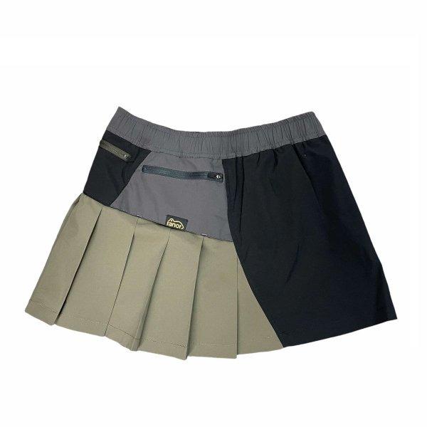 ranor ラナー CRAZY PLEATS SKIRT (WITH INNER) ブラック 817-2-204