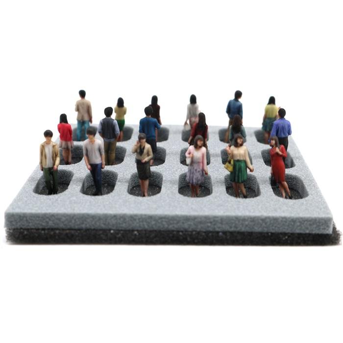 ジオラマ人形 1/80 3Dカラー 18Aセット 18体入り 55-0070 takeda