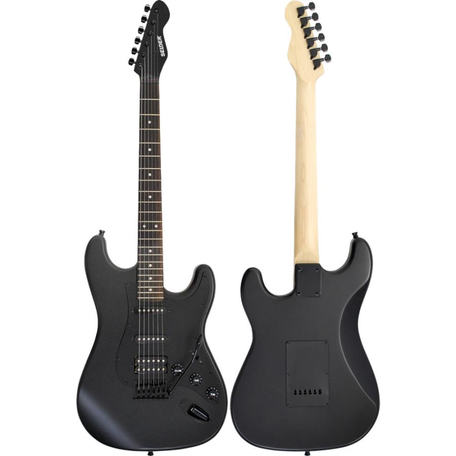 SELDER エレキギター ブラックマット仕様 STC-04 13点初心者セット