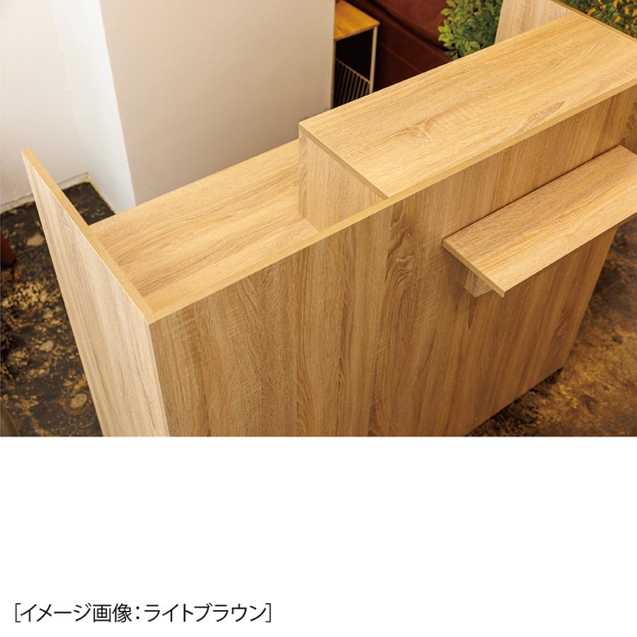 レジカウンター 木製 レジ台 ( 全2色 ブラウン・ライトブラン W120