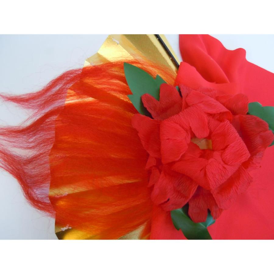 扇獅子 赤 日本舞踊小道具 牡丹獅子 : おどり用品の扇寿 Yahoo!店