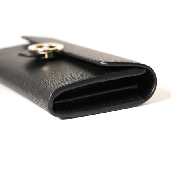 GUCCI（グッチ） 長財布 インターロッキングG 二つ折り ブラック