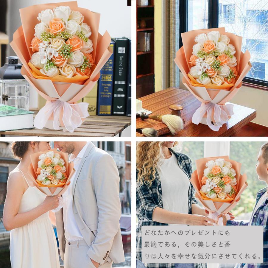 woowei ソープフラワー 花束 母の日 花 敬老の日フラワーギフト バラ