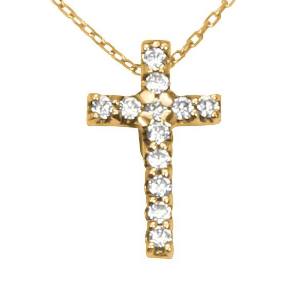 クロス 十字架 ダイヤモンド ネックレス クロスネックレス ダイヤ