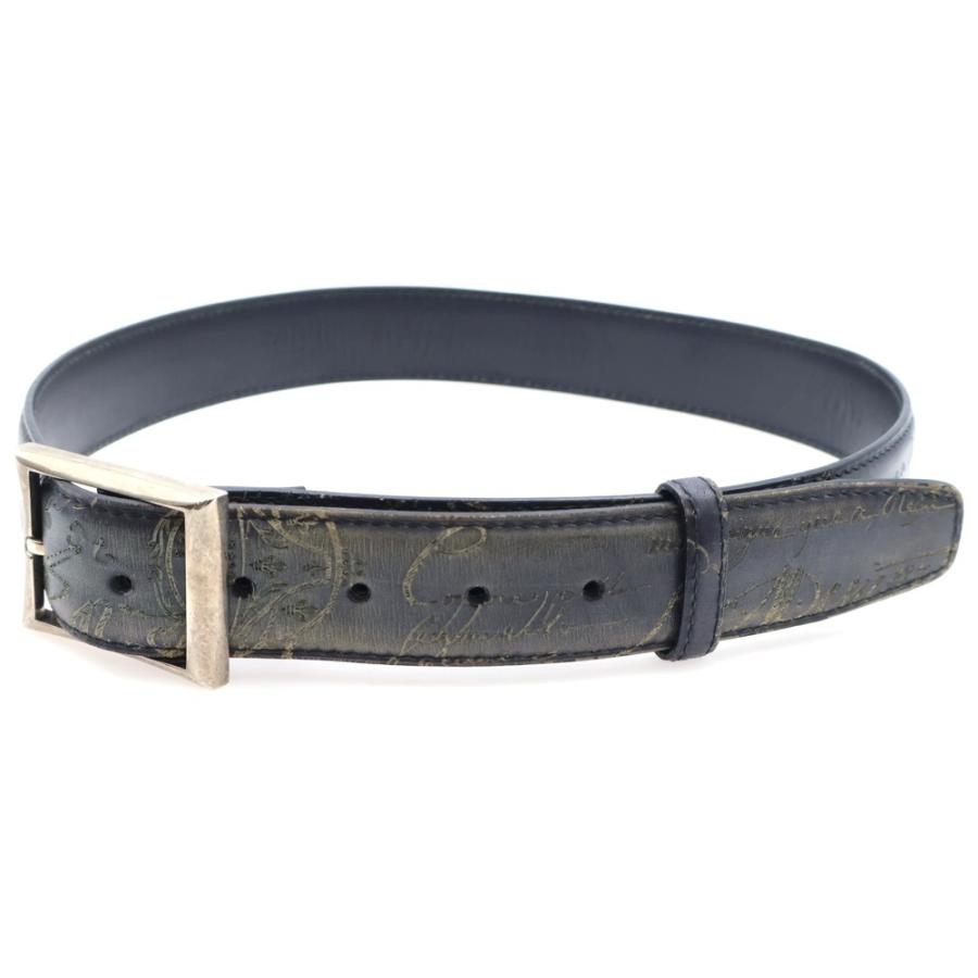 Berluti（ベルルッティ） カリグラフィ スクリットレザーベルト グレー
