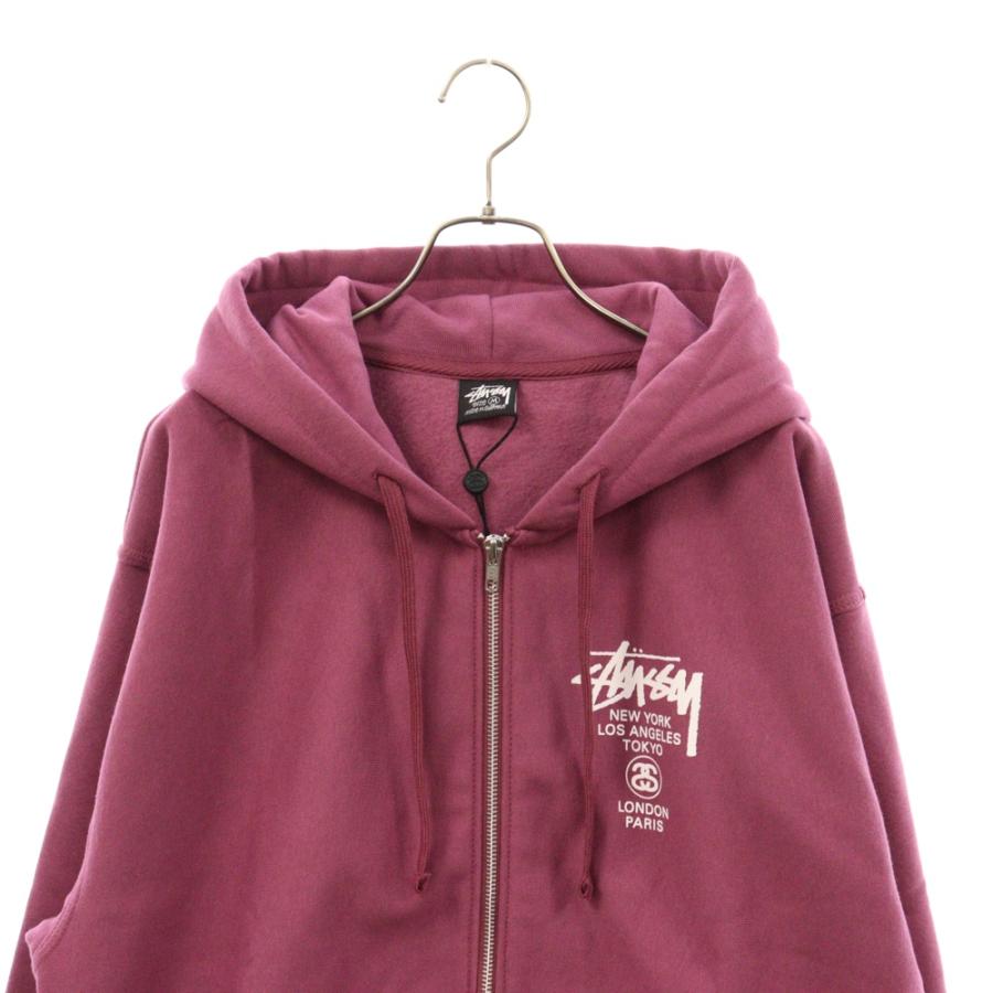 STUSSY（ステューシー） 24SS WORLD TOUR ZIP HOOD Berry ワールド