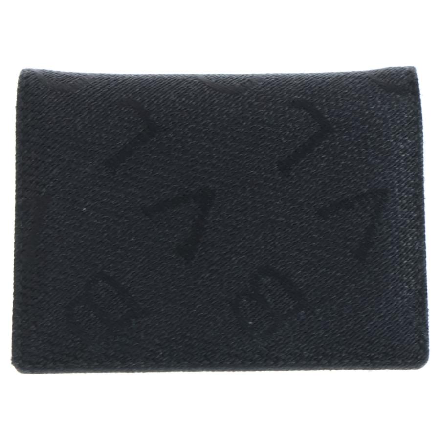 BVLGARI（ブルガリ） ロゴデザイン キャンバス レザー 二つ折り カード