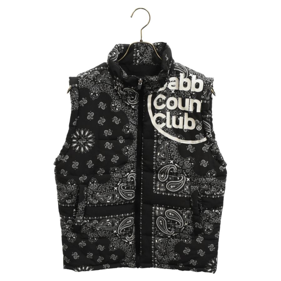 FR2 エフアールツー GOLF ゴルフ ペイズリー柄 中綿ベスト ブラック