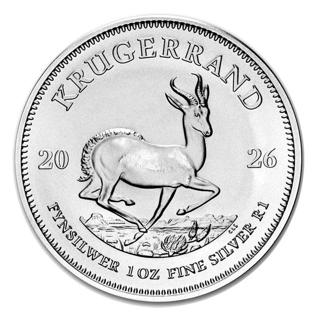 クルーガーランド銀貨 1オンス 2026年製 クリアケース入り 純銀 銀貨