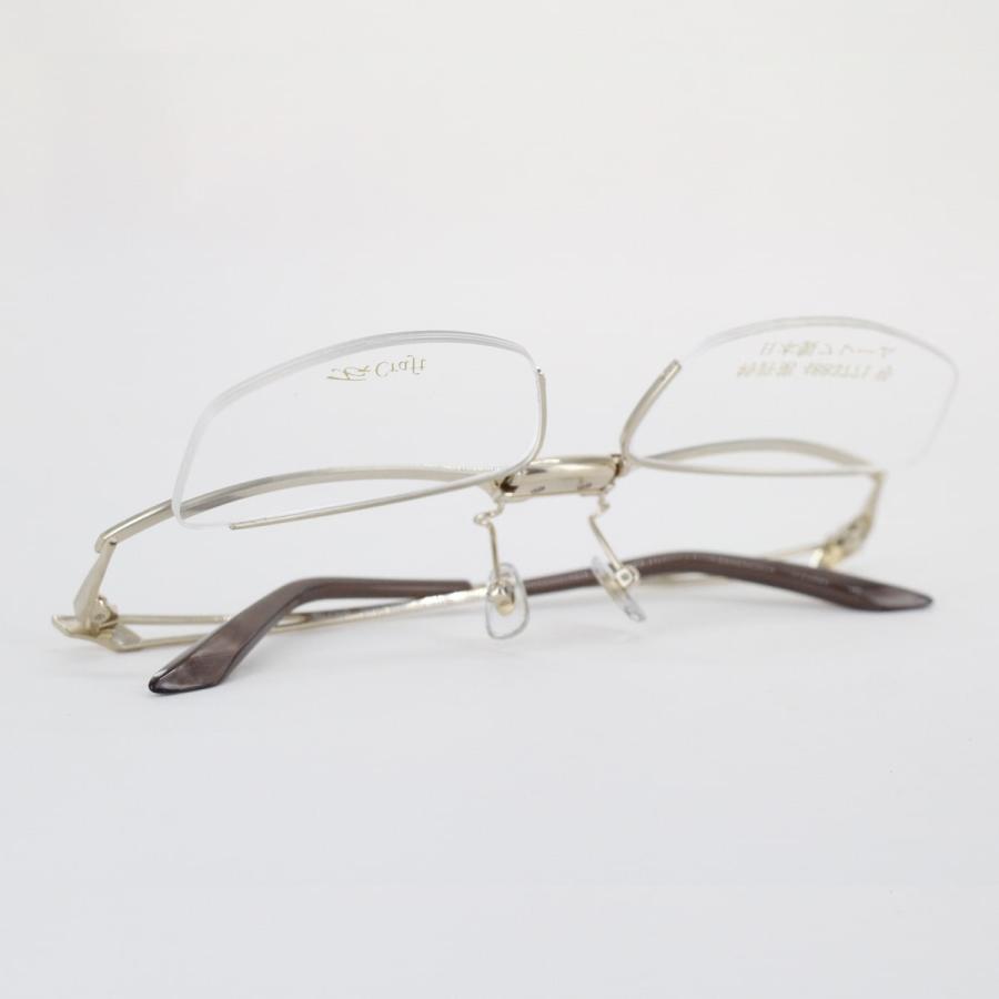 跳ね上げ式眼鏡 TG Craft ティージークラフト Falcon-TG-SP金メッキ 55