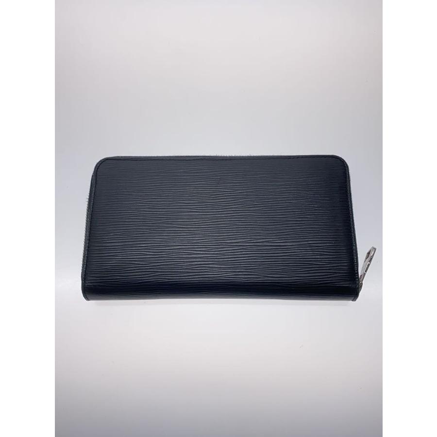 LOUIS VUITTON◇ジッピー・ウォレット_エピ_BLK/レザー/ブラック/無地