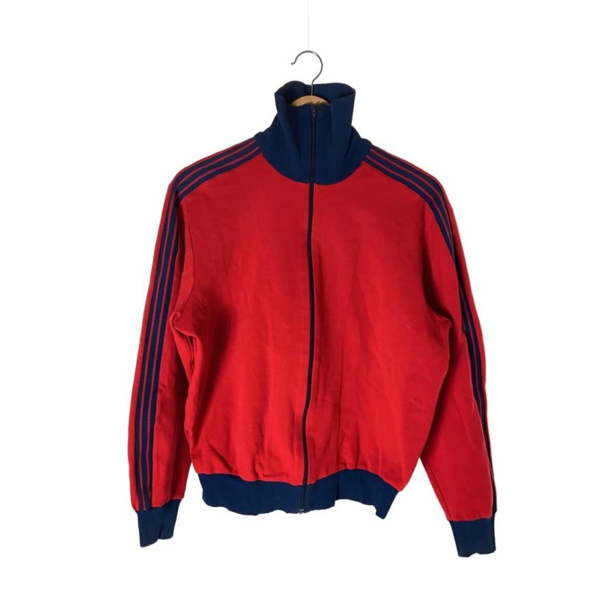 adidas◇ジャージ/4/ナイロン/レッド/無地/60s-70s/トラックジャケット