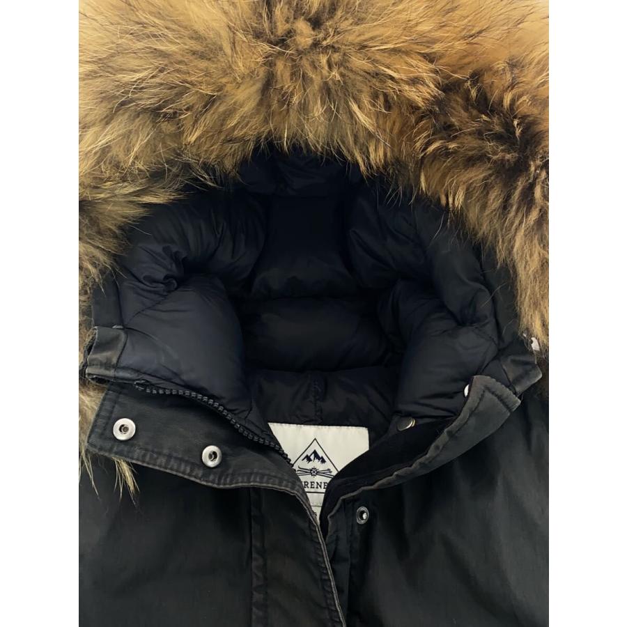 Pyrenex◇ロングダウンジャケット/38/コットン/ブラック/色褪せ有