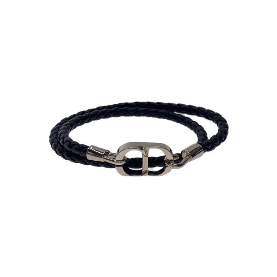 Christian Dior◇CD icon/ブレスレット/レザー/BLK/メンズ : セカンド