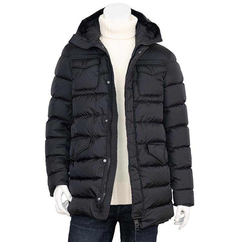 HERNO（ヘルノ） ブラック フーデット 4ポケット POLAR-TECH ダウン