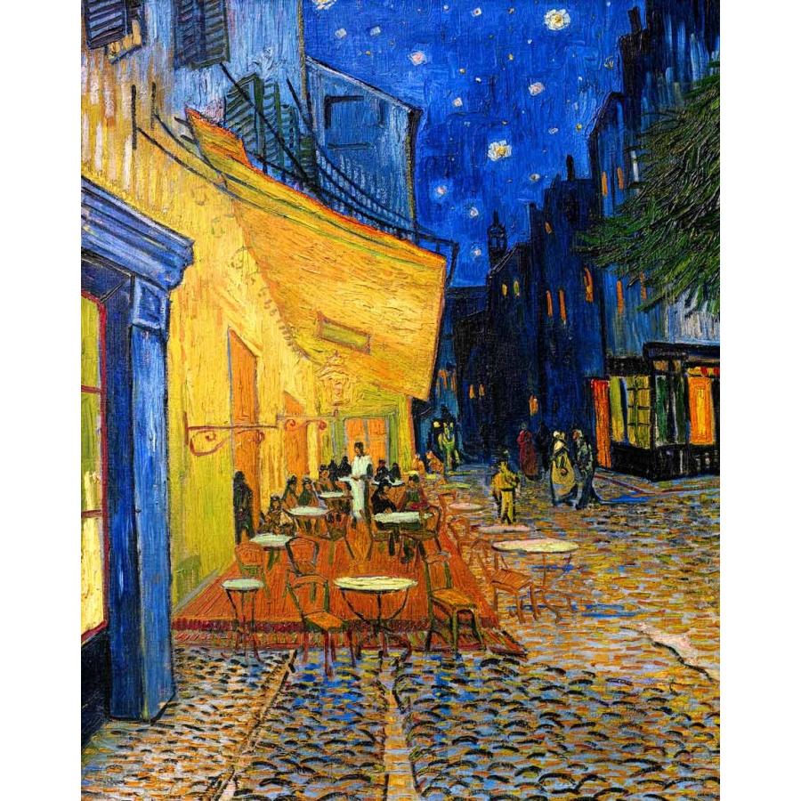 世界の名画 ゴッホ 夜のカフェテラス ジクレーキャンバス複製画 豪華