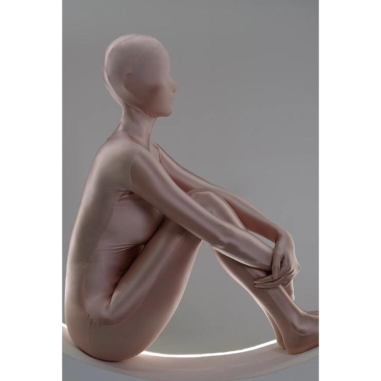 全身タイツ 光沢 ライトピンク オーダーメイド 男性女性兼用 ゼンタイ