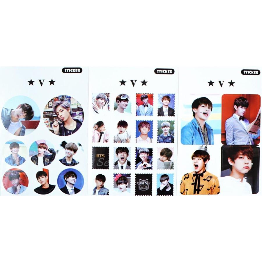 BTS V テテ グッズ ポストカード セット ( 12枚 + ステッカー 3枚 ) 15