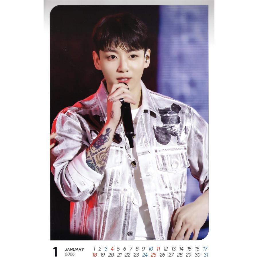 BTS ジョングク グッズ 大判 壁掛け カレンダー 2026年 (令和8年) +