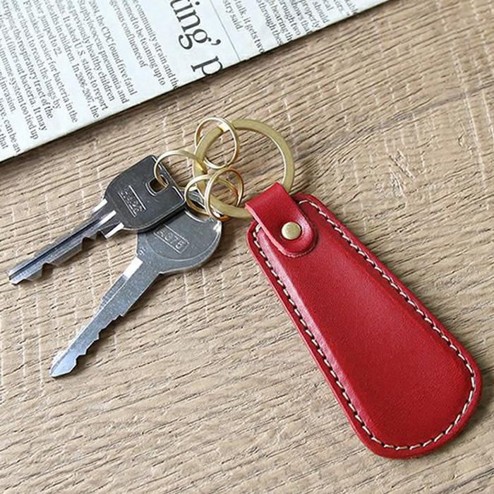 PORCO ROSSO（ポルコロッソ） 靴べら キーホルダー 革 栃木レザー 携帯