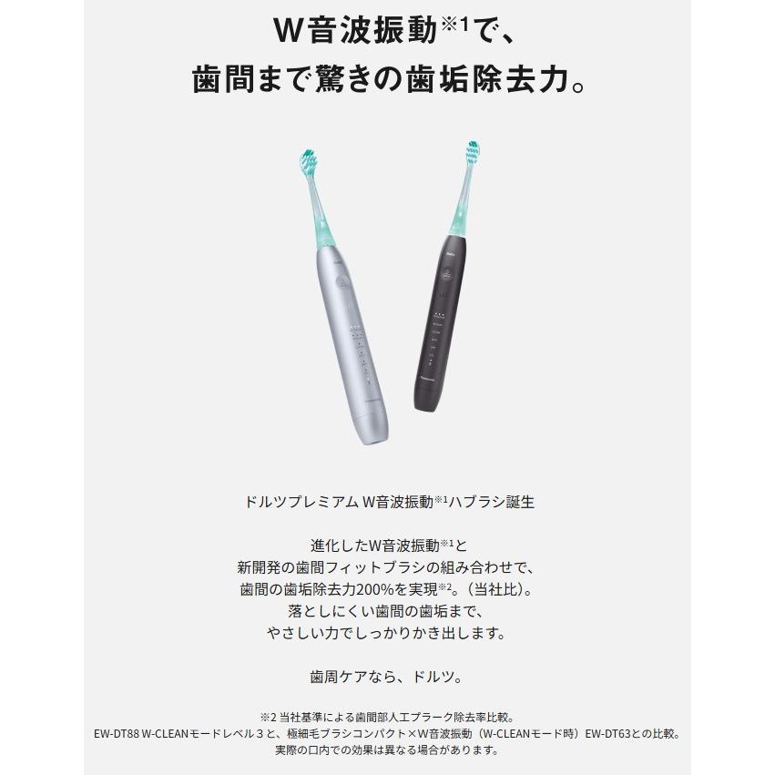 Panasonic（パナソニック） 電動歯ブラシ EW-DT88-S シルバー W音波