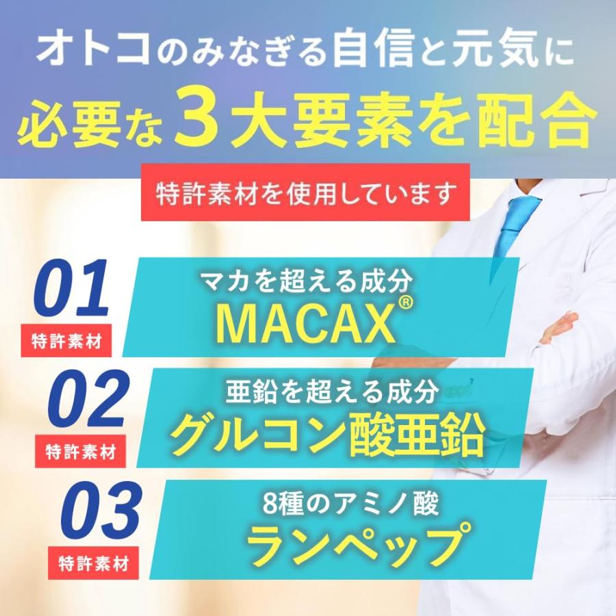ペプチア 男性用サプリ 180粒 定期便 性力剤 現役専門医開発監修 滋養