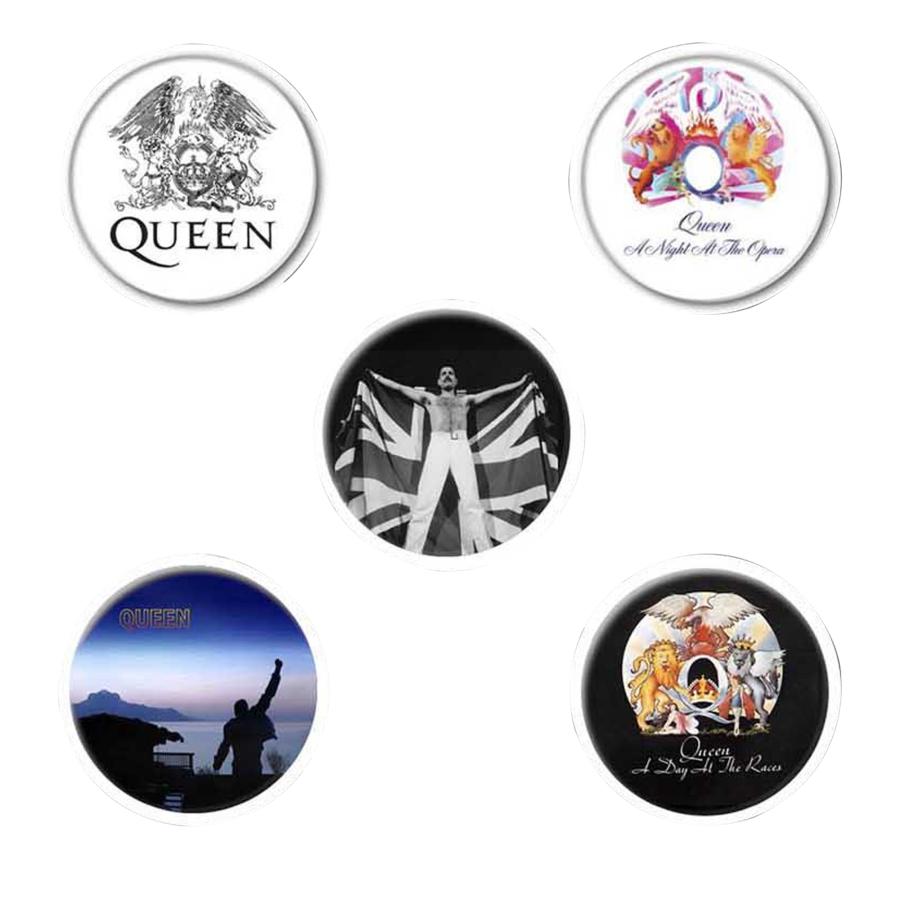 クイーン) Queen オフィシャル商品 Freddie Mercury バッジ 缶バッジ