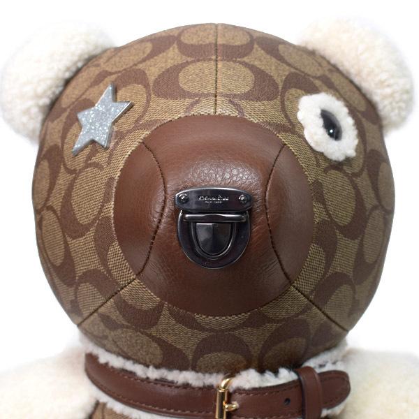 COACH（コーチ） ぬいぐるみ コーティングキャンバス ぺブルレザー