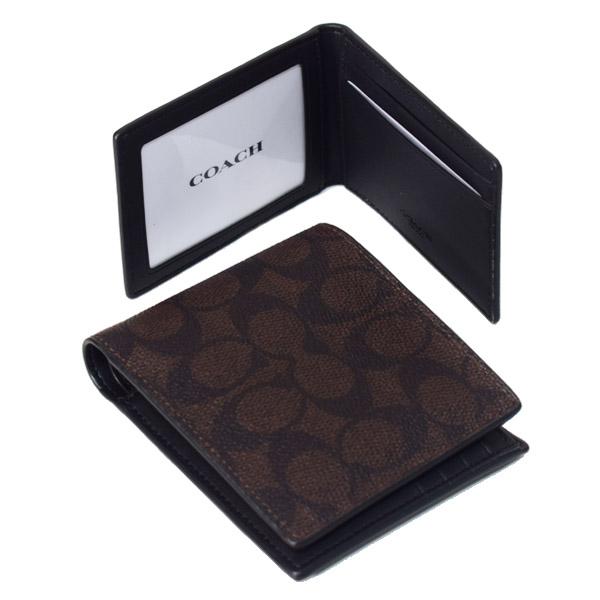COACH（コーチ） メンズ 財布 コーティングキャンバス レザー