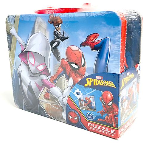 スパイダーマン 缶ボックス入り 48ピース パズル 16702 おもちゃ