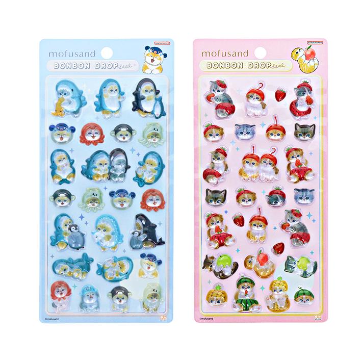 mofusand ボンボンドロップシール 2柄 [M便 1/6] : おなまえ工房