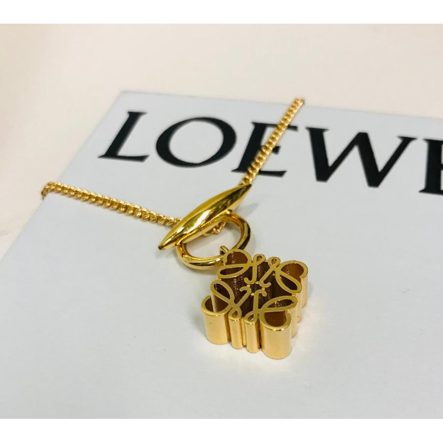 LOEWE ロエベ アナグラム ネックレス ゴールド qob.YK717 : QUEEN OFF