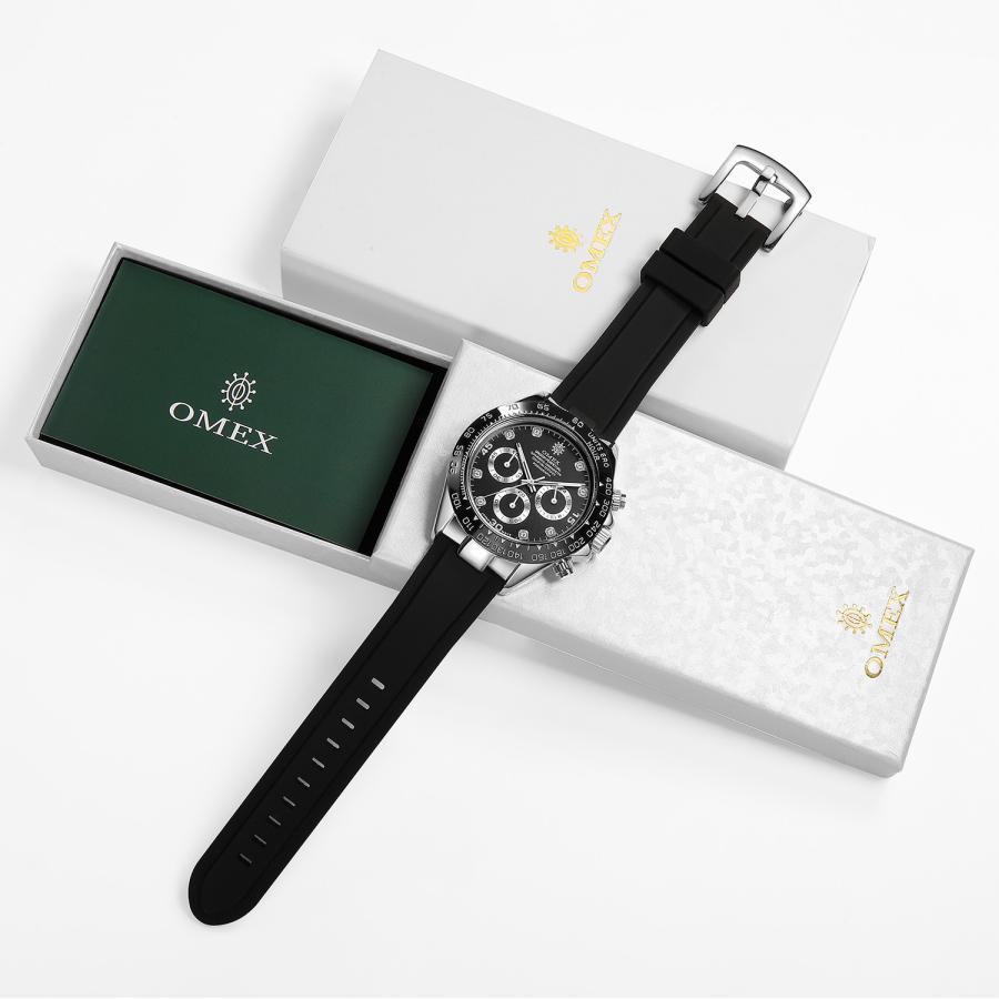 腕時計 メンズウォッチ OMEX オメックス ラブホのデンマ クロノグラフ