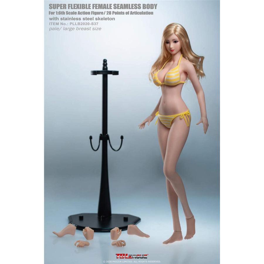 TBLeague 1/6 超柔軟性シームレス 女性 素体ボディ ヘッド、ビキニ